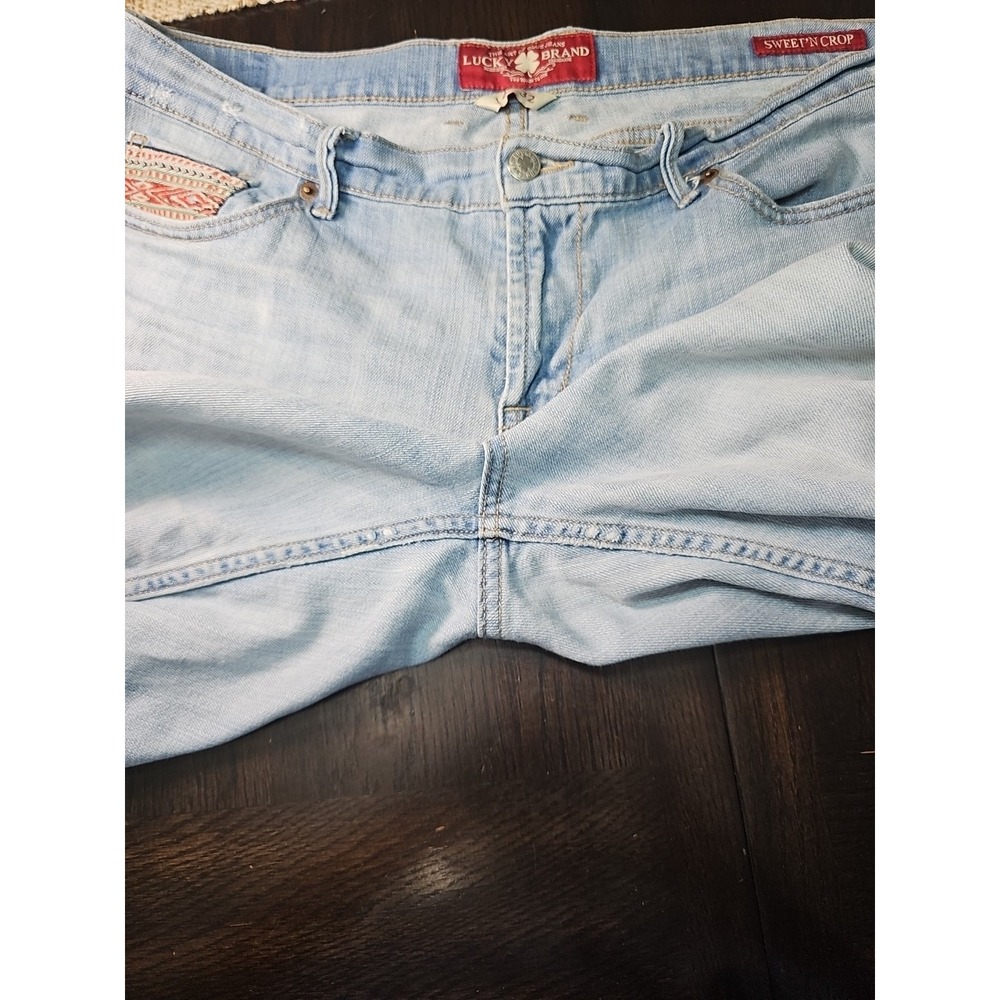 Lucky Brand Sweet'n Crop Women's 14/32 Blue Straight Leg Stretch Denim Crop - Picture 11 of 16